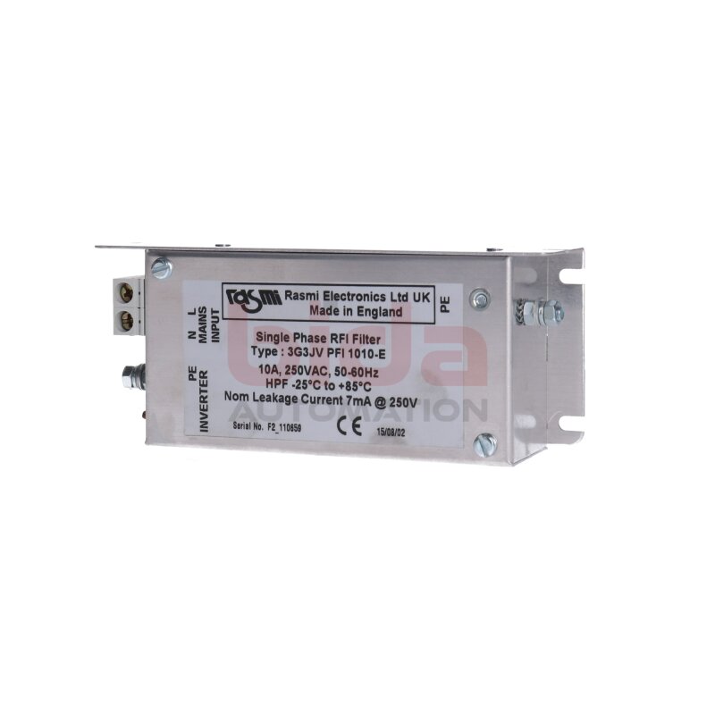 Rasmi 3G3EV PFI 1015 E Single phase RFI filter 10A Used UMP