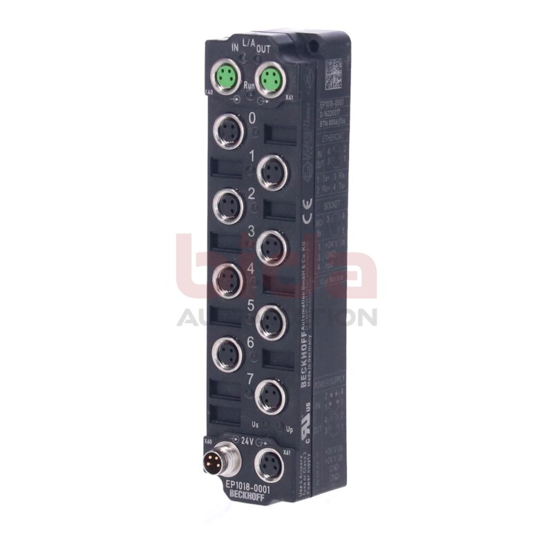 BECKHOFF EP1018-0001 EtherCAT Box, 8-Kanal-Digital-Eingang, 24 V DC ...